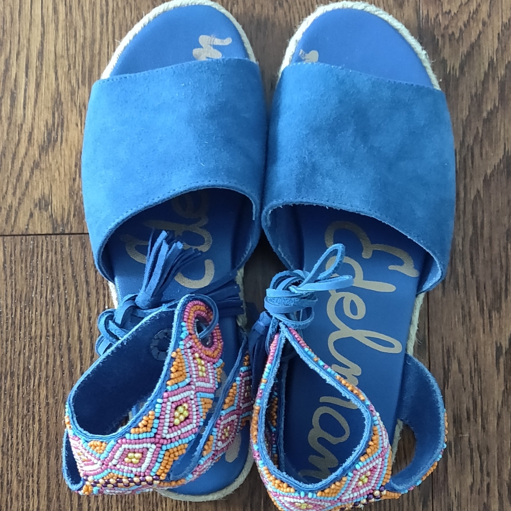 Sam Edelman Shae beaded leather Espadrilles sandal